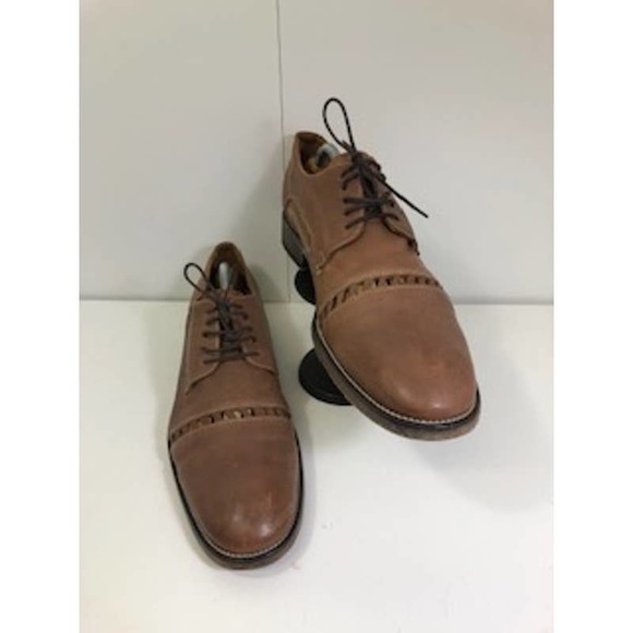 John Varvatos Leather Cap Toe Lace-Up Oxford Dress Shoes Brown Mens US 10.5 main image 5